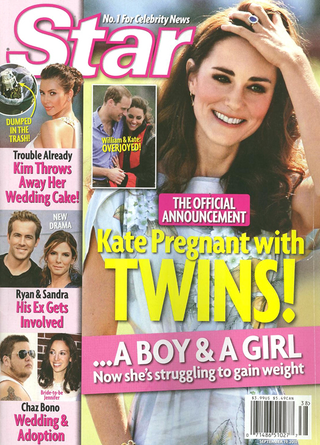 Illustration for article titled This Week In Tabloids: Kate Middleton Is Pregnant With Twins